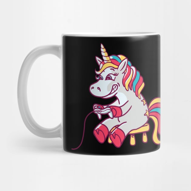 Cute Unicorn Gamer Gift Idea Birthday Video Game Merch by Popculture Tee Collection